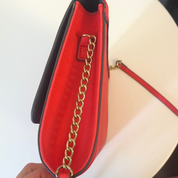 H&M Red Faux Saffiano Crossbody Purse - Picture 7 of 8